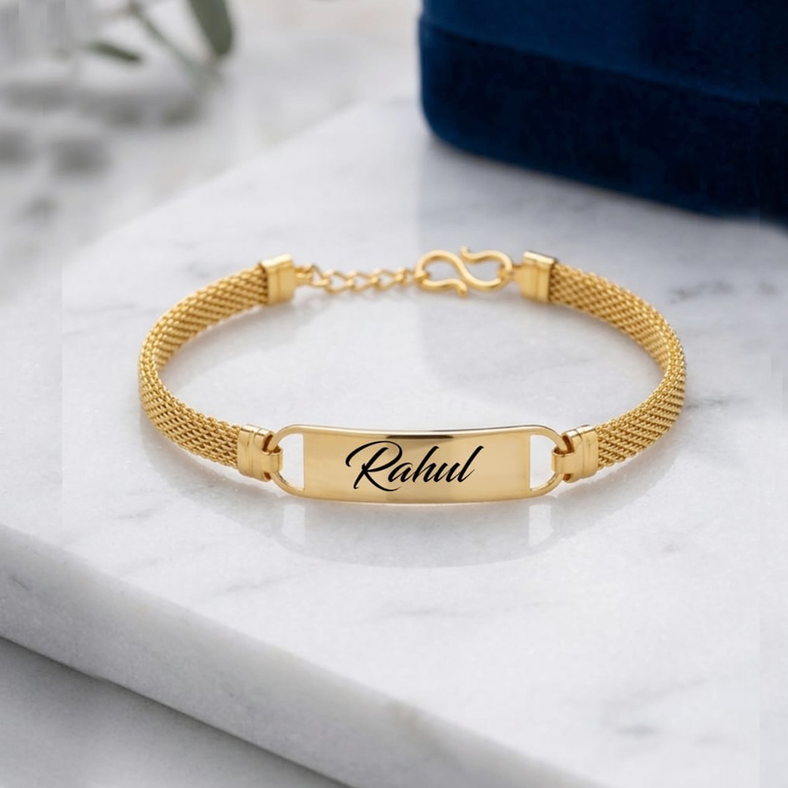 Customized Name Kada Style Rakhi for Brother